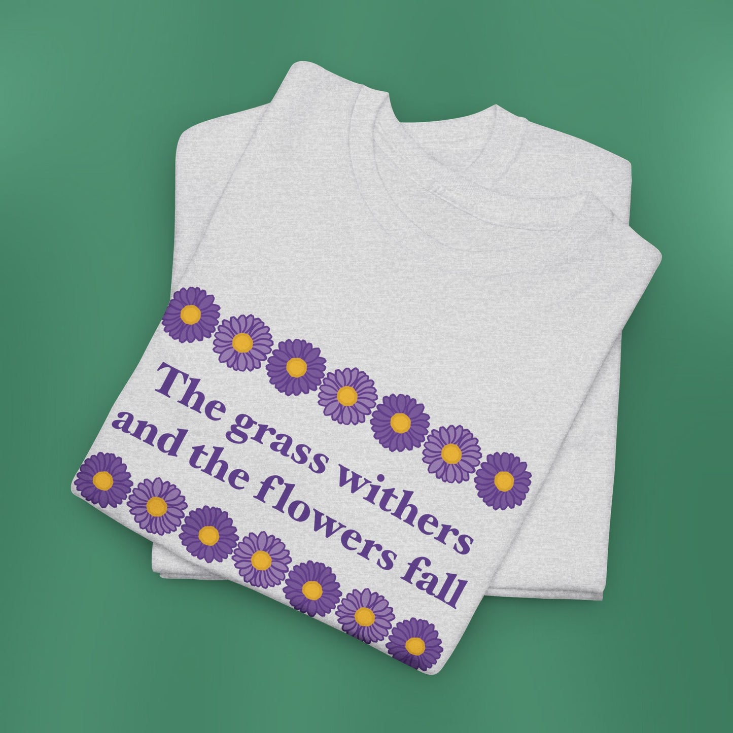 Isaiah 40:8 - Purple Daisy Cotton T-Shirt