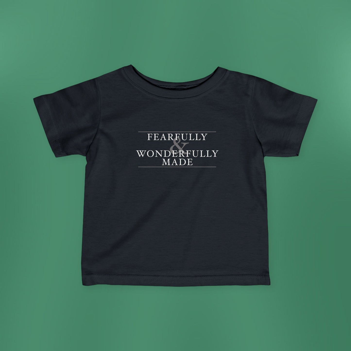 Fearfully and Wonderfully Made - Dark Grayscale Baby T-Shirt