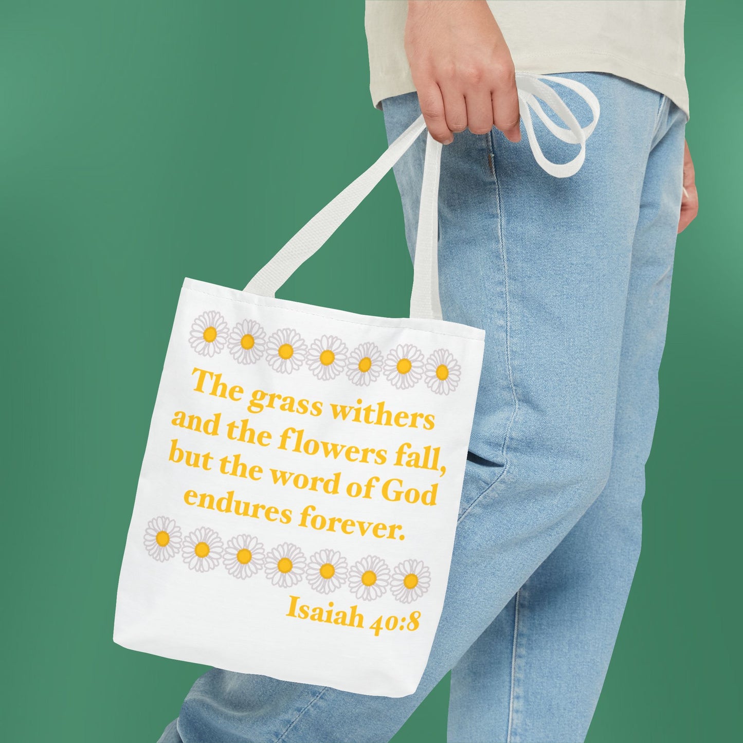Isaiah 40:8 - Classic Daisy Tote Bag