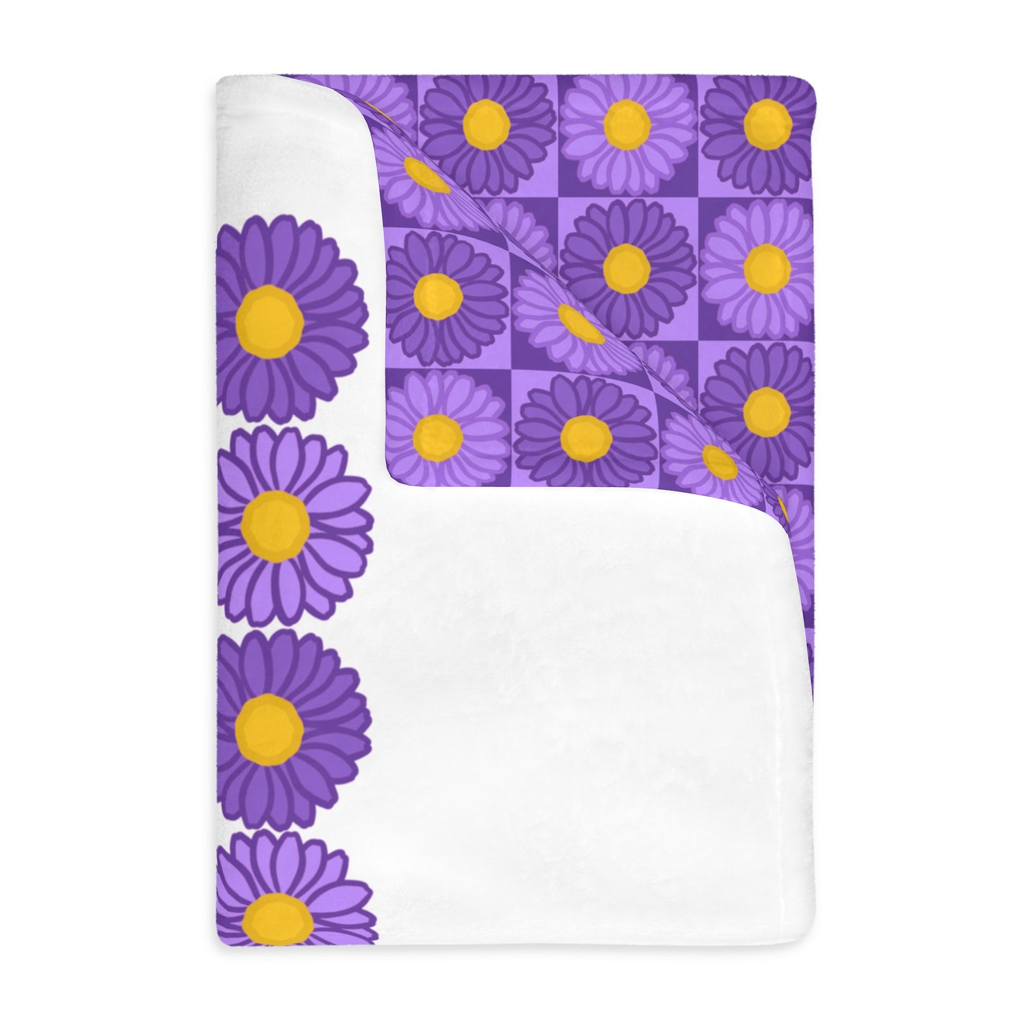 Isaiah 40:8 - Purple Daisy Velveteen Microfiber Blanket