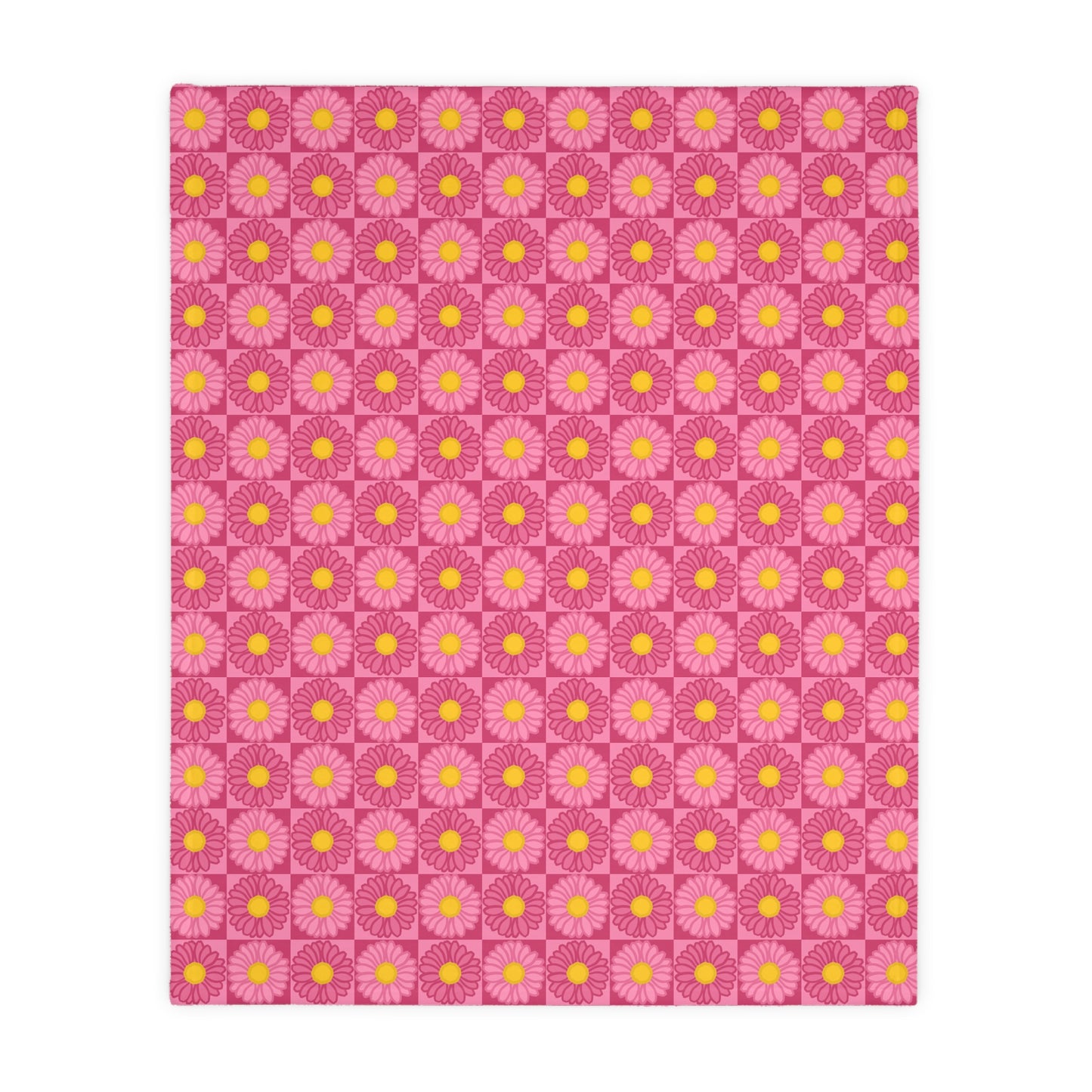Isaiah 40:8 - Pink Daisy Velveteen Microfiber Blanket