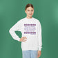 Isaiah 40:8 - Purple Daisy Girl's Crewneck Sweatshirt