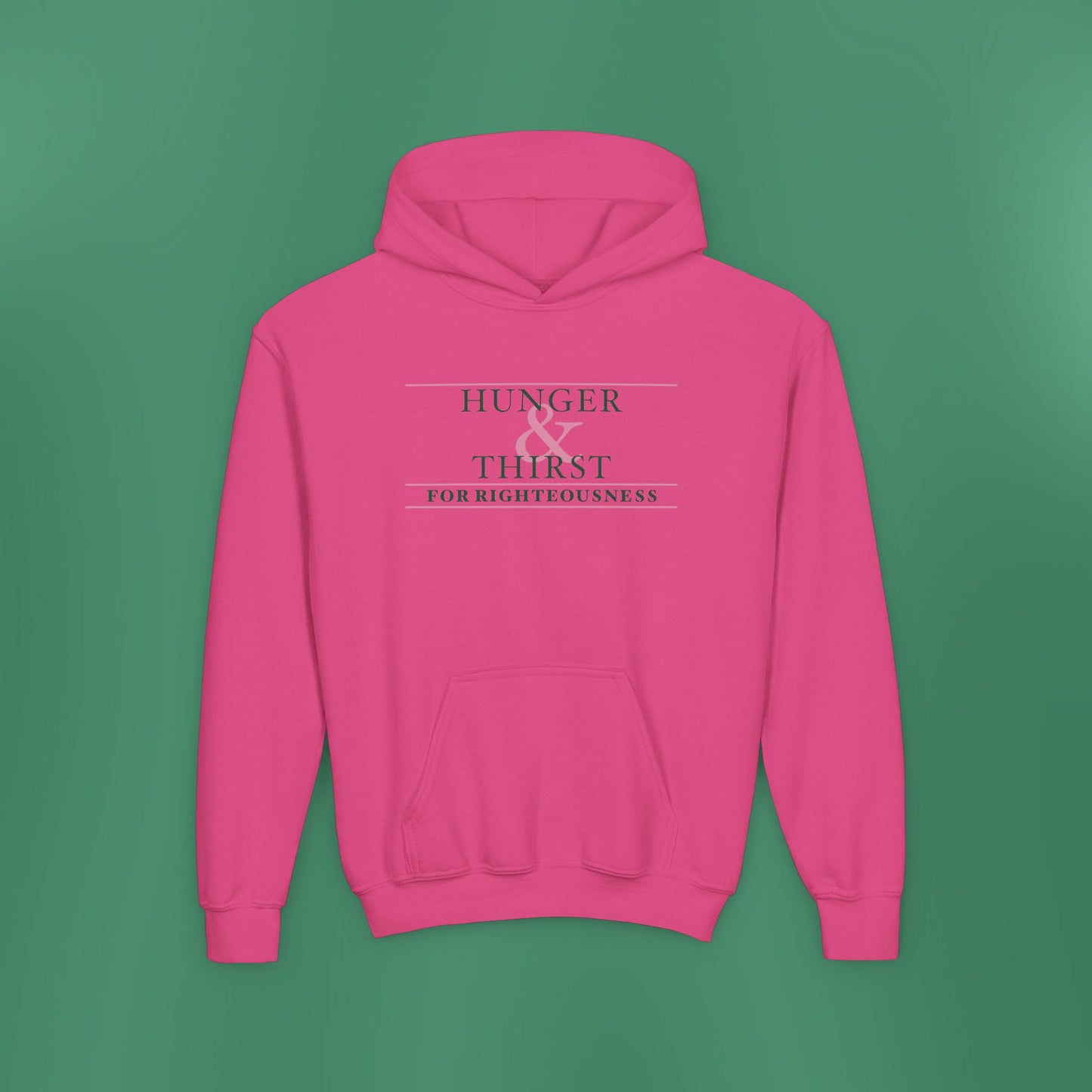Hunger and Thirst - Green Girl's Hooded Sweatshirt