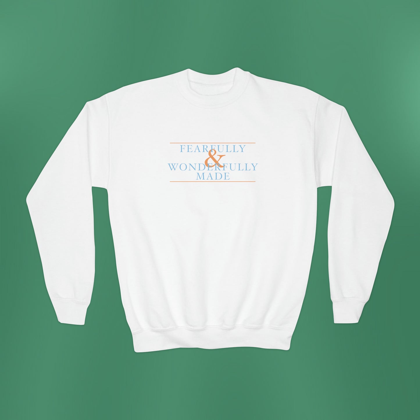 Fearfully and Wonderfully Made - Blue Children's Crewneck Sweatshirt