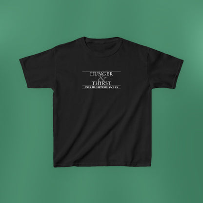 Hunger and Thirst - Dark Grayscale Children's T-Shirt
