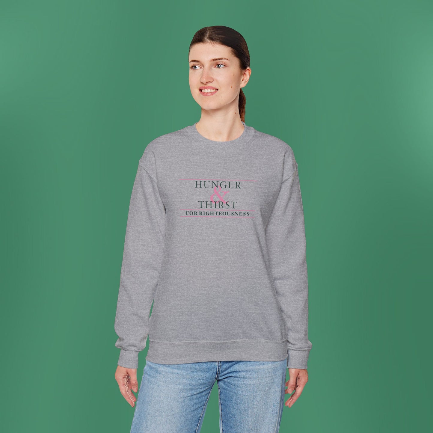 Hunger and Thirst - Green Women's Crewneck Sweatshirt