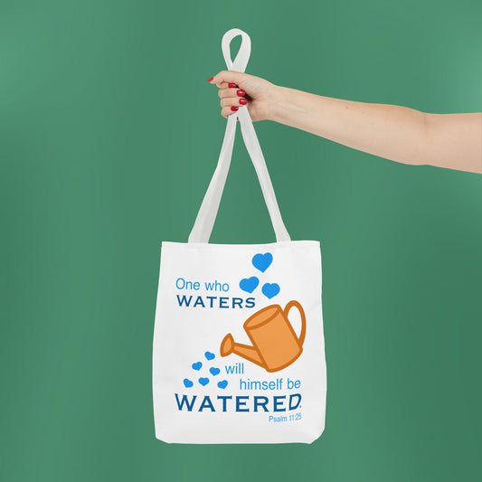 Psalm 11:25 - Blue Tote Bag