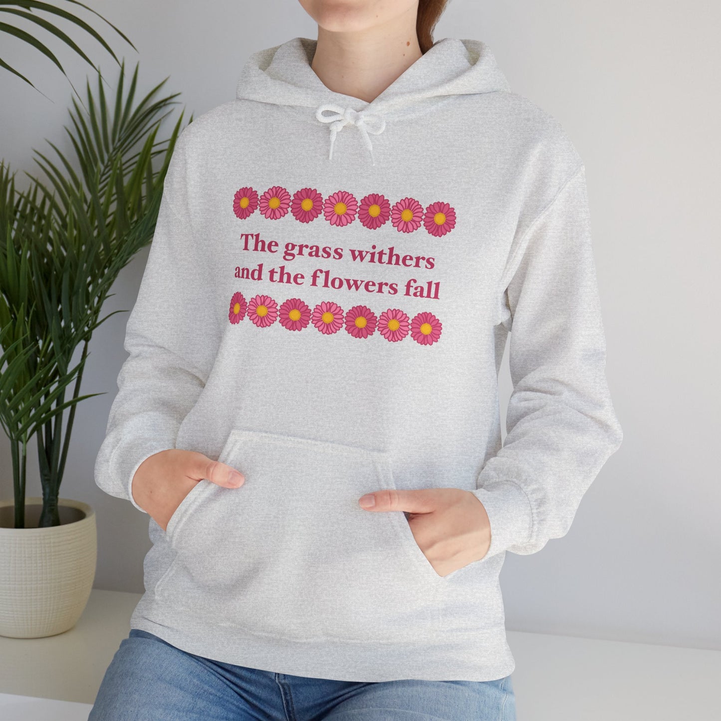 Isaiah 40:8 - Pink Daisy Hooded Sweatshirt