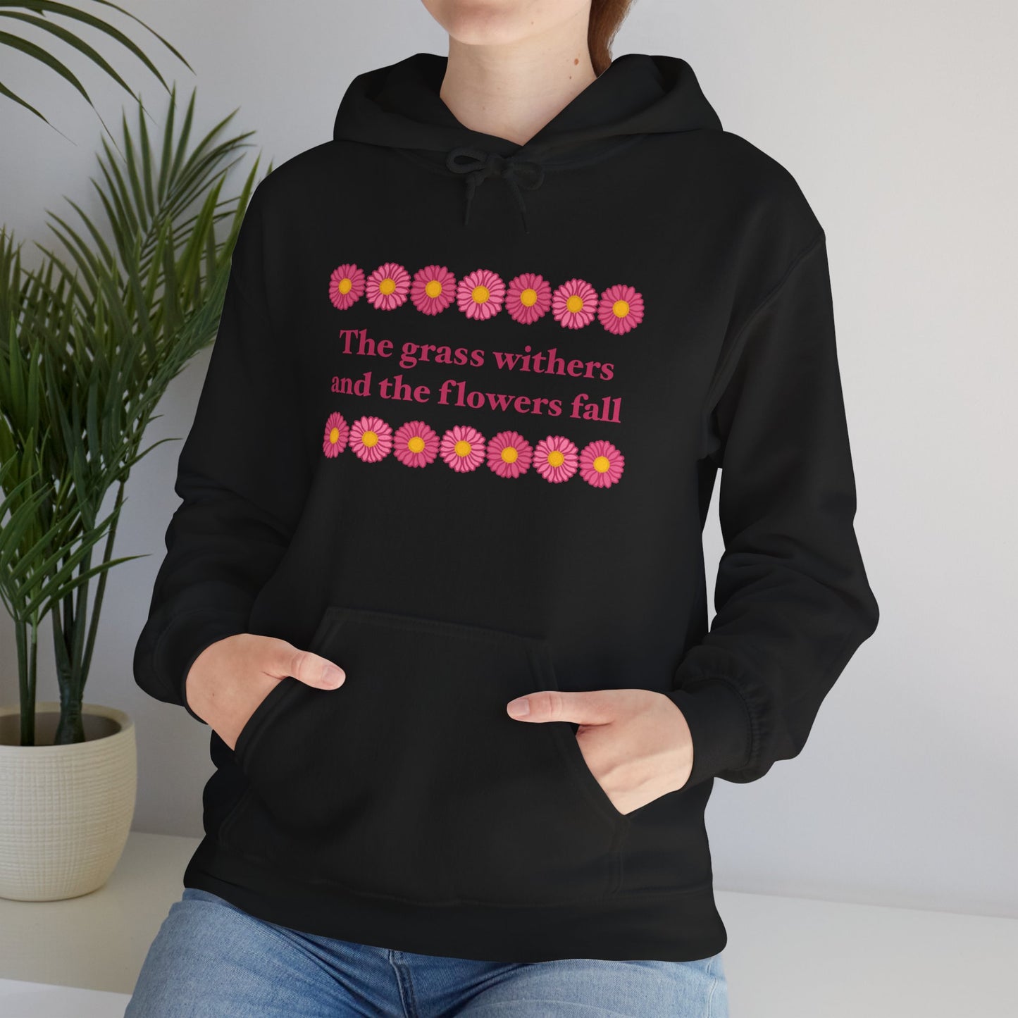 Isaiah 40:8 - Pink Daisy Hooded Sweatshirt
