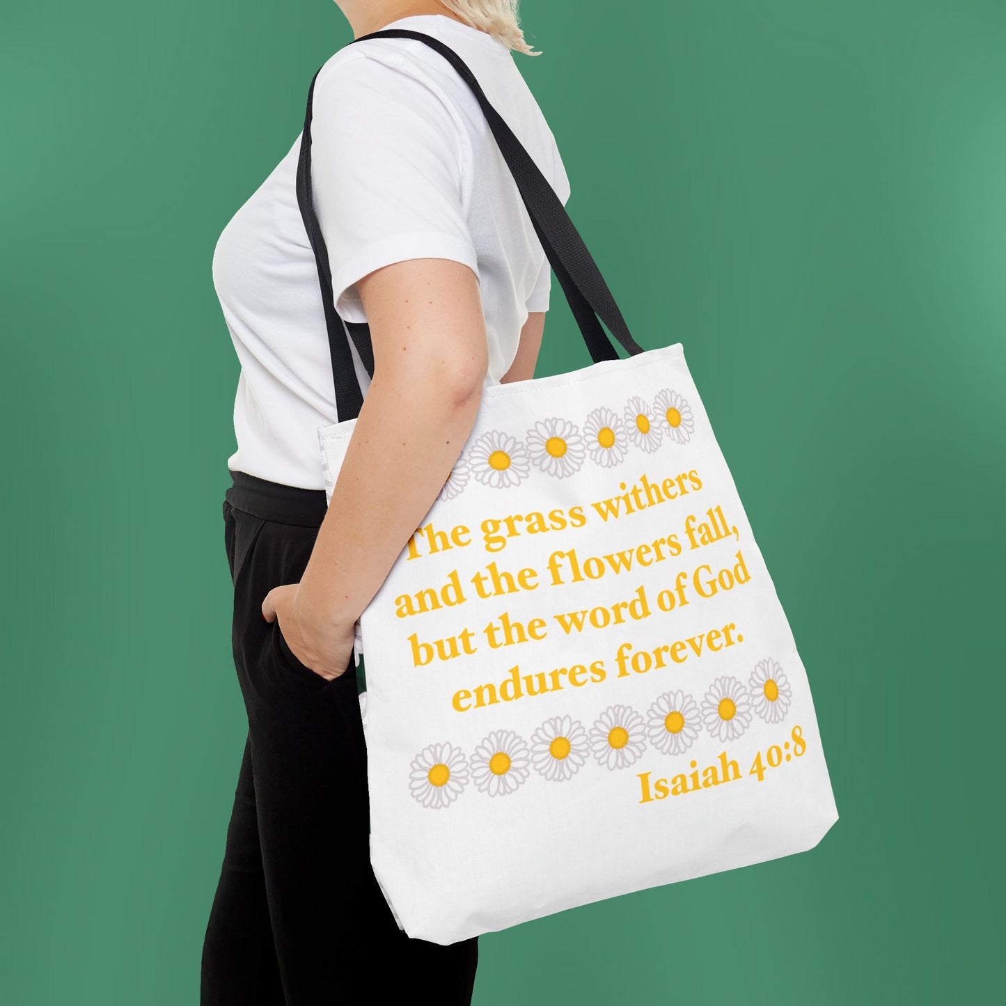 Isaiah 40:8 - Classic Daisy Tote Bag