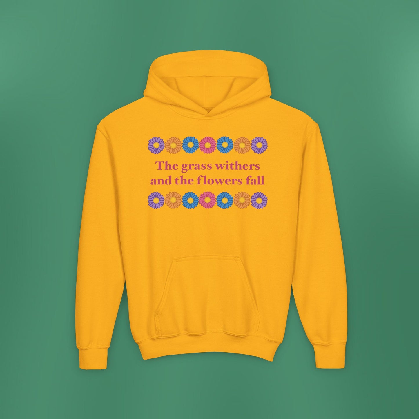 Isaiah 40:8 - Multi Daisy Girl's Hooded Sweatshirt