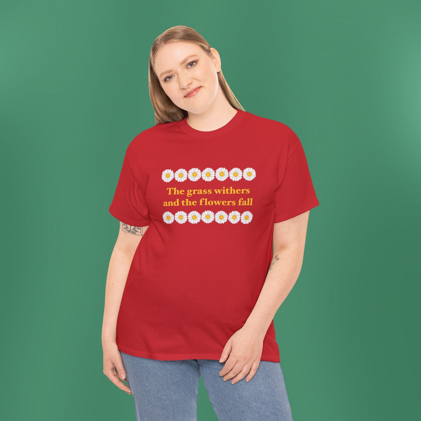 Isaiah 40:8 - Classic Daisy Cotton T-Shirt