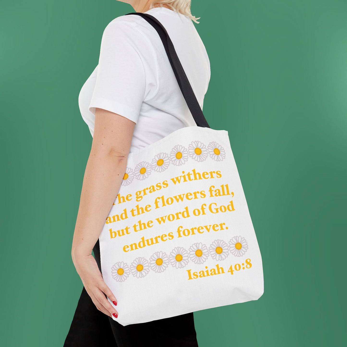 Isaiah 40:8 - Classic Daisy Tote Bag