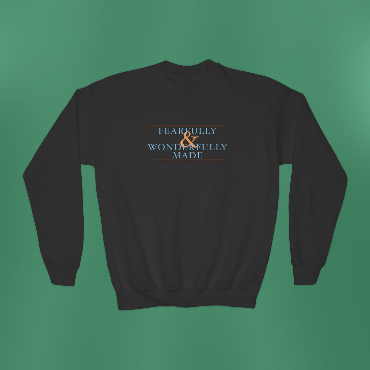 Fearfully and Wonderfully Made - Blue Children's Crewneck Sweatshirt